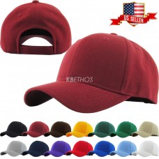 Loop Plain Baseball Cap Solid Color Blank Curved Visor Hat Adjustable Army Hombres  eb-32250617